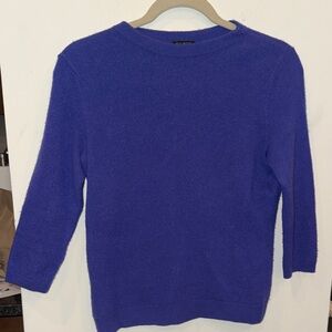 Talbots Royal Blue Crew Neck Cashmere Sweater medium petite